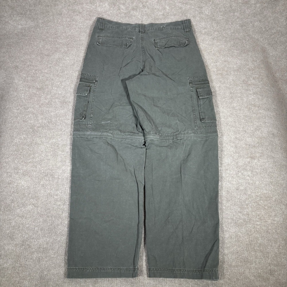 Vintage‎ Old Navy Pants Mens 35x32 Army Green Cargo Convertible Military Baggy - Picture 5 of 13